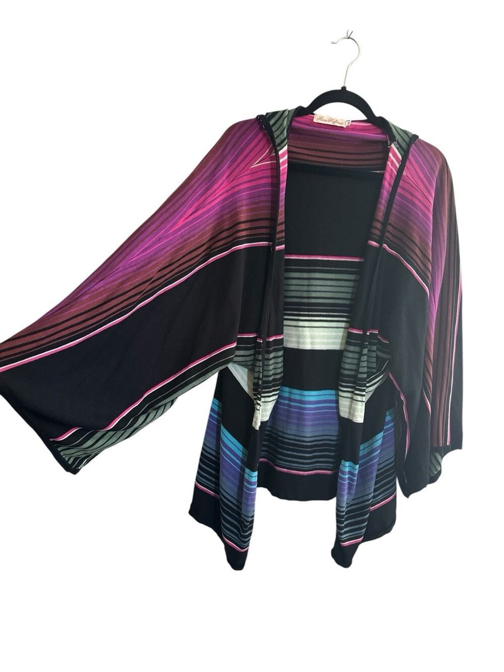 Mara Hoffman Small Silk Blend Hooded Cardigan Kimono Sweater *READ* #NE116